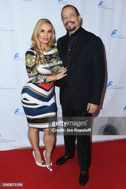 Coco Austin and Ice-T attend Friends Of The Saban Community Clinic's 42nd Annual Gala at The Beverly Hilton Hotel on November 12, 2018 in Beverly...