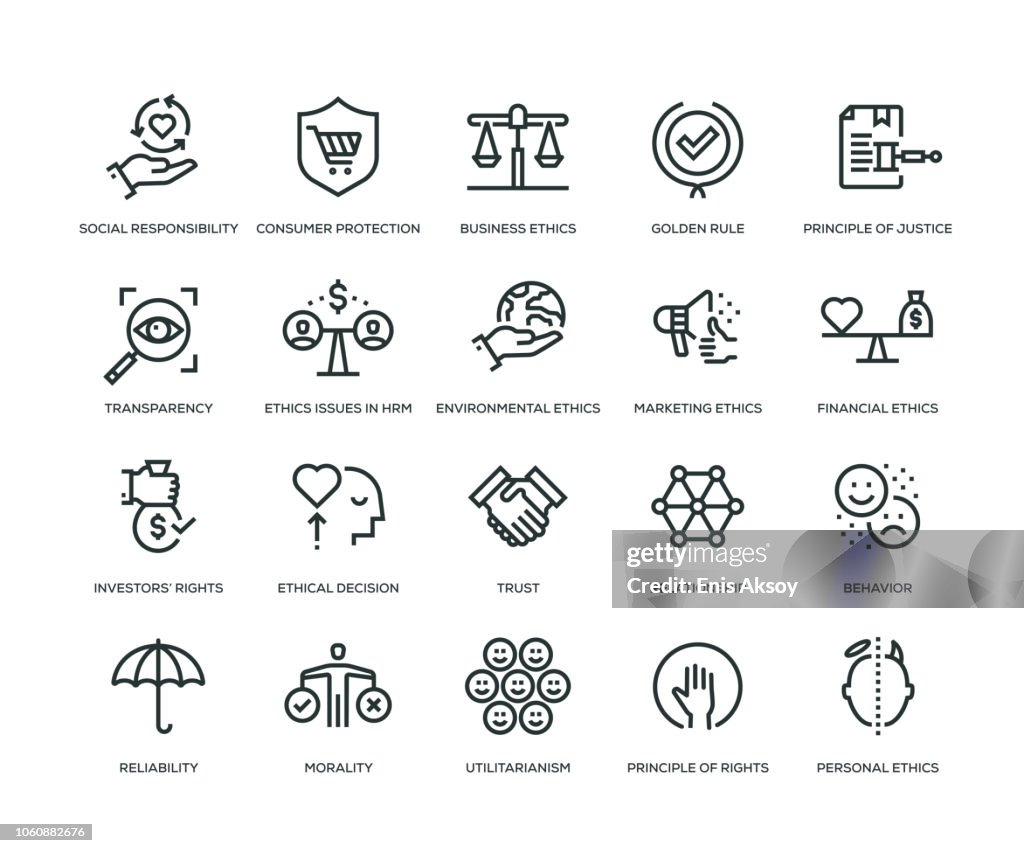 Business Ethics Icons - Line Serie