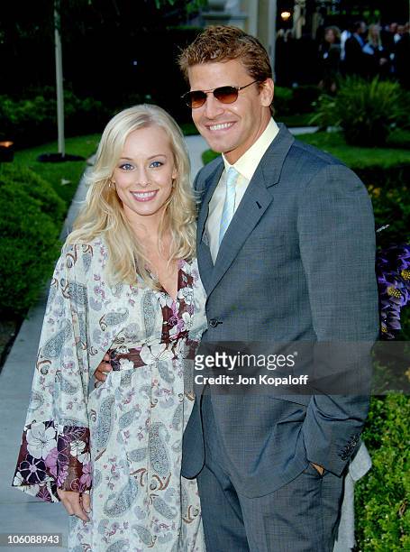 Jaime Bergman and husband David Boreanaz during Chrysalis' 5th Annual Butterfly Ball at The Italian Villa Carla & Fred Sands in Bel Air, California,...