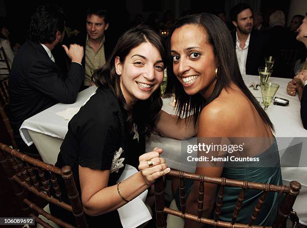 Mary Giuliani and Chudney Ross during Gran Centenario Tequila Heavenly Dinner at Christie's Auction House in New York City, New York, United States.