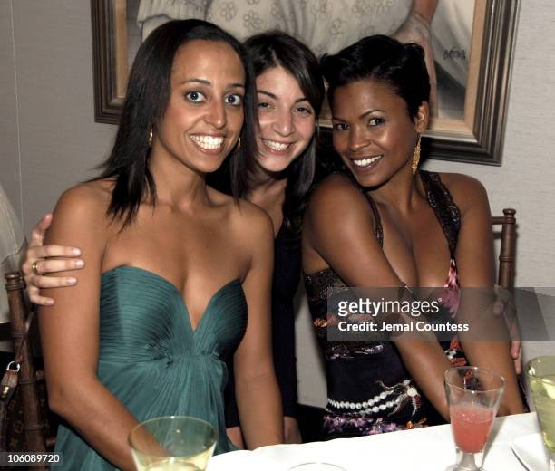 Chudney Ross, Mary Giuliani and Nia Long during Gran Centenario Tequila Heavenly Dinner at Christie's Auction House in New York City, New York,...