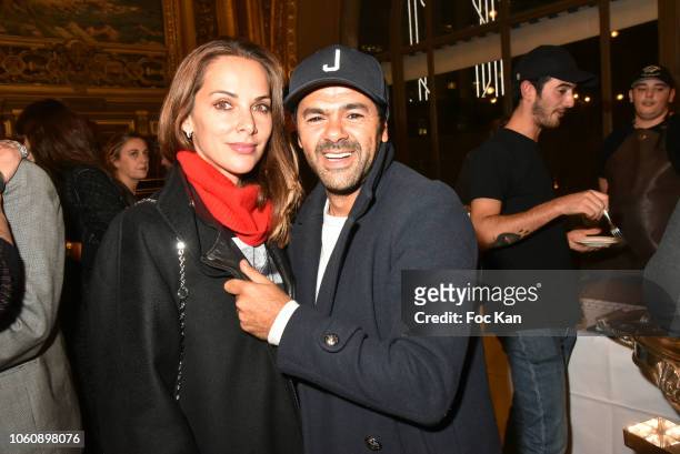 Actor Jamel Debbouze and TV presenter Melissa Theuriau attend 'Les Fooding 2019' Ceremony at Le Train Bleu on November 12, 2018 in Paris France.