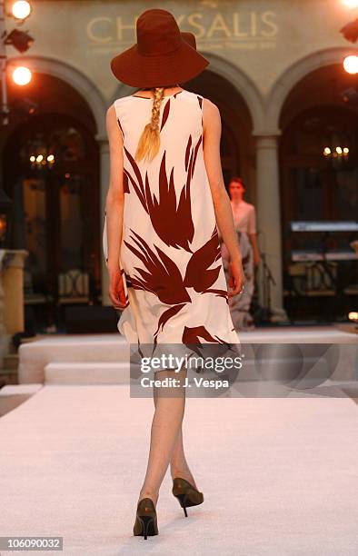 Model wearing Jenni Kayne during Chrysalis's 5th Annual Butterfly Ball - Jenni Kayne Fashion Show at The Italian Villa of Carla and Fred Sands in Bel...