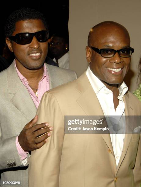 Kenny "Babyface" Edmonds and L.A. Reid during L.A.Reid's 50th Birthday Party - Arrivals - June 10, 2006 at Nobu Midtown in New York City, New York,...