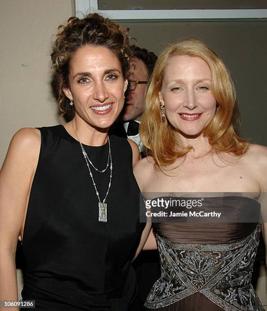 Melina Kanakaredes and Patricia Clarkson during 2006 White House Correspondents Dinner - Bloomberg News After Party at Embassy of the Republic of...