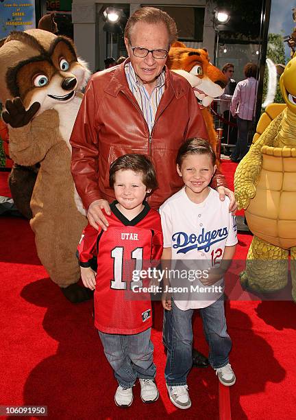 Larry King during Dreamworks' "Over The Hedge" Los Angeles Premiere - Arrivals at Mann Village Theatre in Westwood, California, United States.