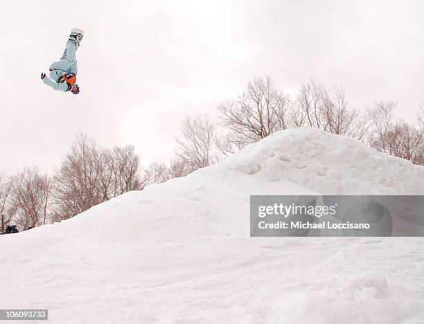 Matheu Crepel, Slopestyle Finals - March 19th during 24th Annual Burton US Open Snowboarding Championships at Stratton Mountain in Stratton, Vermont,...