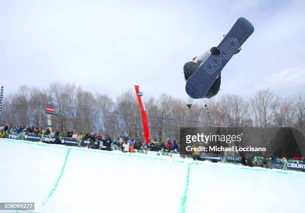 Halfpipe Finals - March 18th during 24th Annual Burton US Open Snowboarding Championships at Stratton Mountain in Stratton, Vermont, United States.