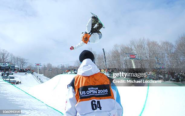 Halfpipe Finals - March 18th during 24th Annual Burton US Open Snowboarding Championships at Stratton Mountain in Stratton, Vermont, United States.