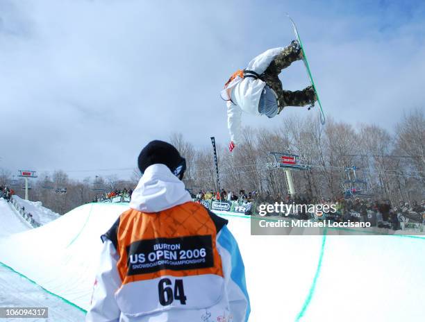 Halfpipe Finals - March 18th during 24th Annual Burton US Open Snowboarding Championships at Stratton Mountain in Stratton, Vermont, United States.