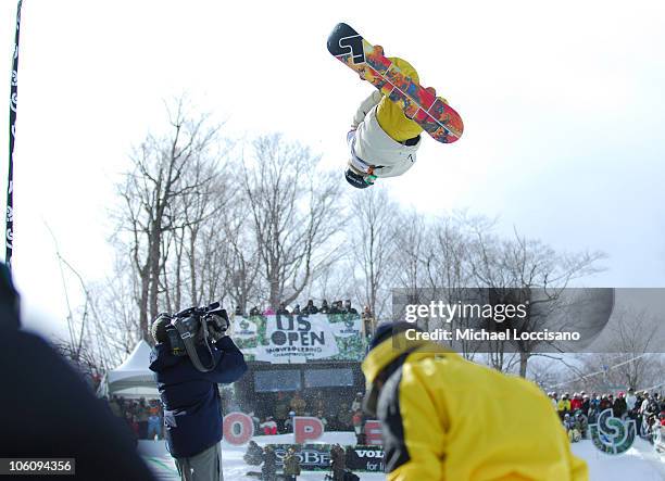 Halfpipe Finals - March 18th during 24th Annual Burton US Open Snowboarding Championships at Stratton Mountain in Stratton, Vermont, United States.