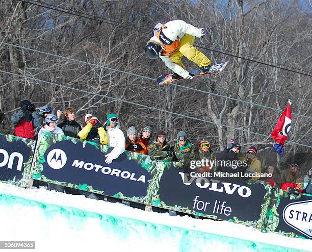 Halfpipe Finals - March 18th during 24th Annual Burton US Open Snowboarding Championships at Stratton Mountain in Stratton, Vermont, United States.