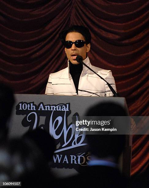 Prince during The 10th Annual "Webby Awards" In New York City - June 12, 2006 at Ciprianis - Wall Street in New York City, New York, United States.