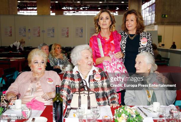 Cuqui Fierro, Princess Pilar de Borbon, Agatha Ruiz de la Prada and Pina Sanchez Errazuriz attend the charity market 'Rastrillo Nuevo Futuro' on...