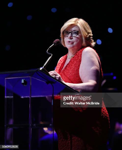 Faith Hope Consolo on stage at the Dramatists Guild Foundation 2018 dgf: gala at the Manhattan Center Ballroom on November 12, 2018 in New York City.