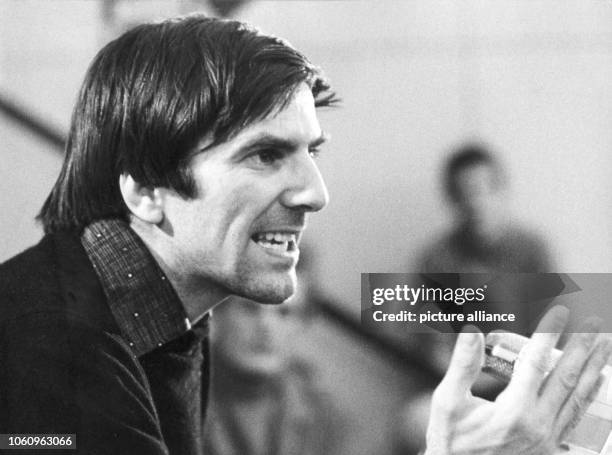 Student leader of the Socialist German Student Union Rudi Dutschke, photographed on the 6th of March in 1968. He fell victim to an assassination on...