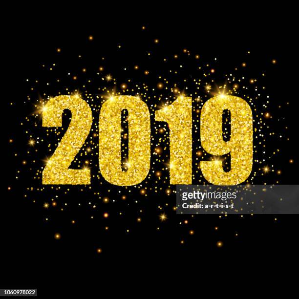 new year background - new year 2019 stock illustrations
