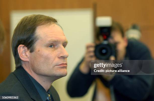 The "Cannibal of Rotenburg" Armin Meiwes on the 30th of January in 2004. He was sentenced to eight years and six months of prison. He was found...