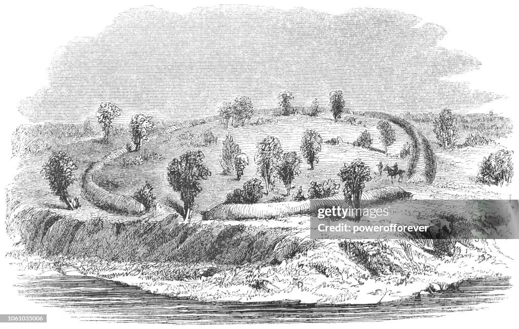 The Bone Fort near Oakfield in Genesee County, New York, USA