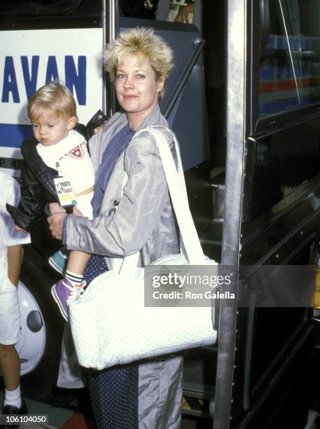 Melanie Griffith and Son Alexander Bauer during "Vote Yes on 65!" Clean Water Bill Benefit at Lorimar Telepictures Studios in Los Angeles,...