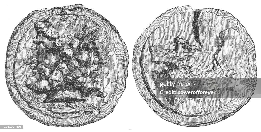 Roman Republic Aes Grave Bronze As Coin (3rd Century BC)