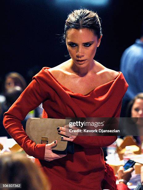 Victoria Beckham attends California first lady Maria Shriver's annual Women's Conference 2010 on October 26, 2010 at the Long Beach Convention Center...