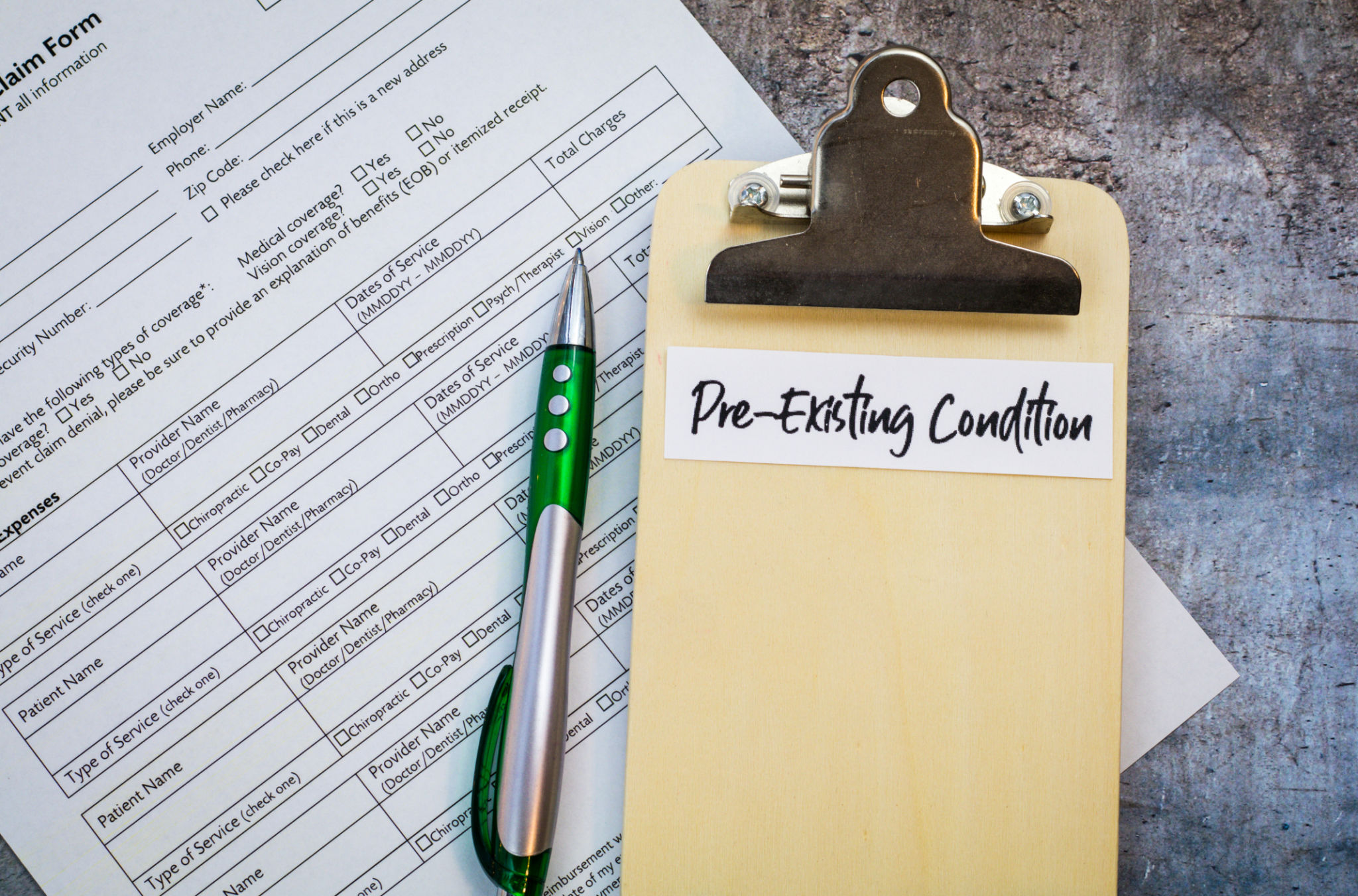 pre-existing conditions