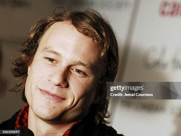 Heath Ledger during The Cinema Society and Cole Haan Present a Screening of THINKFilm's "Candy" at Tribeca Grand Hotel in New York, New York, United...