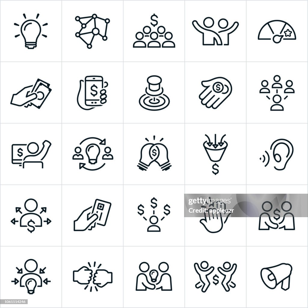 Crowdfunding Icons