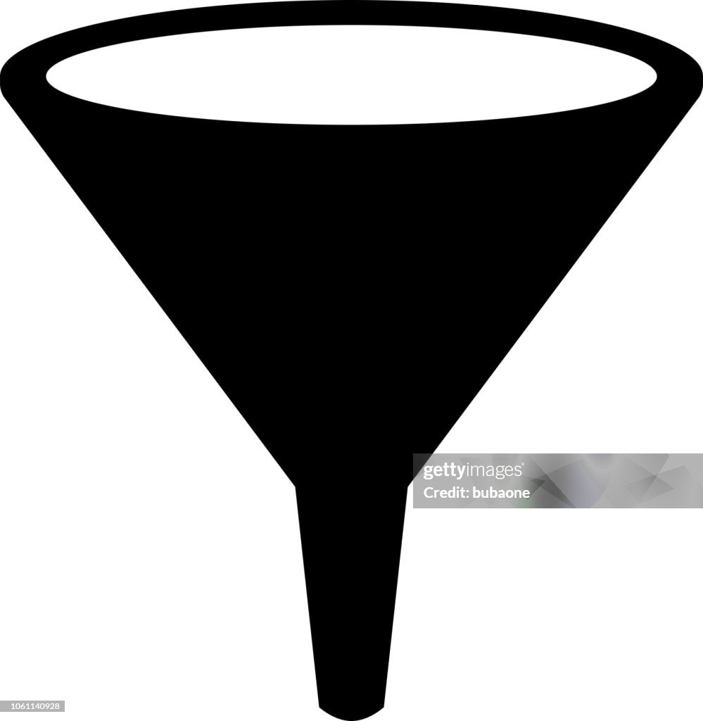 Funnel Icon with Long Shadow