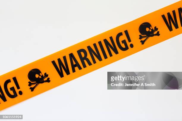 warning! - toxin stockfoto's en -beelden