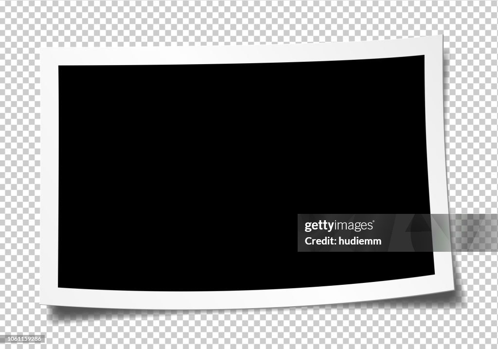 Vector blank picture frame textured isolated