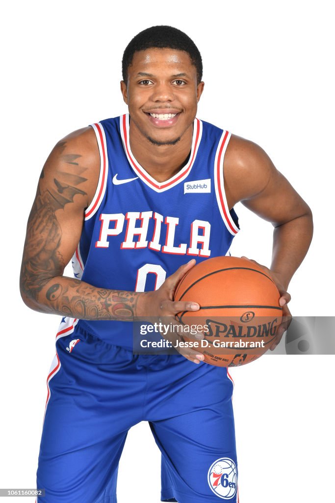Justin Patton R Justin Patton of the Philadelphia 76ers poses for a portrait at the ...