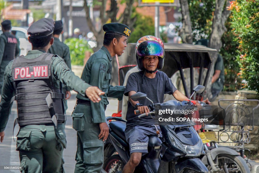 The Islamic Sharia Police officers(Wilayatul Hisbah) are...
