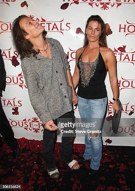 Eddie Van Halen and guest during House of Petals presents Harlottique Hosted by Eddie Van Halen at House of Petals in Los Angeles, California, United...