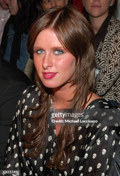 Nicky Hilton during Olympus Fashion Week Spring 2007 - Y-3 - Front Row at Pier 40 in New York City, New York, United States.