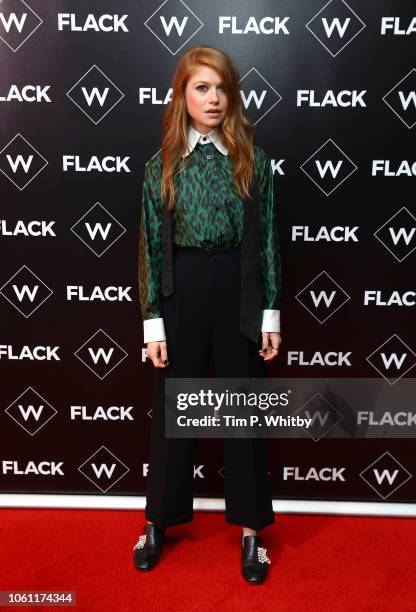 Genevieve Angelson attends the Premiere of UKTV's new series "Flack" at Ham Yard Hotel on November 13, 2018 in London, England.