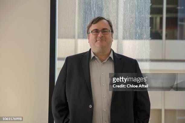 LinkedIns co-founder, Reid Hoffman is photographed for Wall Street Journal on September 20, 2018 in San Francisco, California.