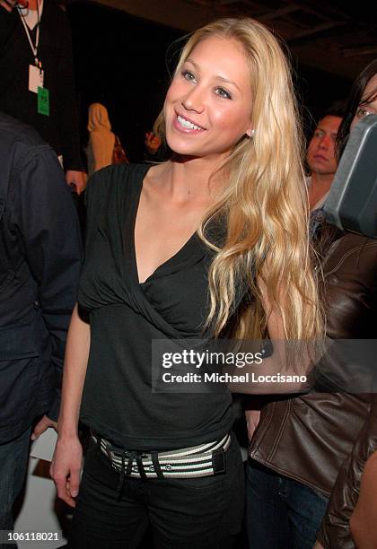 Anna Kournikova during Olympus Fashion Week Spring 2007 - Y-3 - Front Row at Pier 40 in New York City, New York, United States.