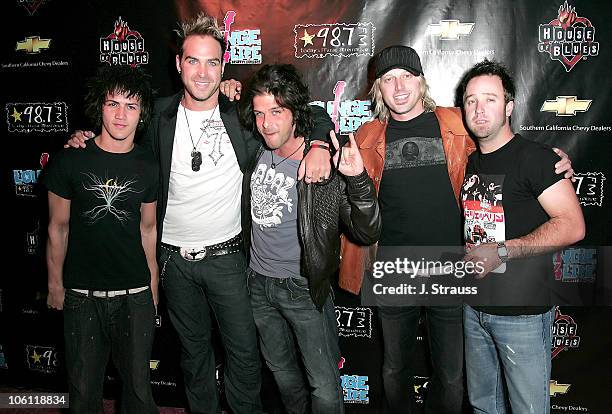 Toby Rand and Juke Kartel during 98.7 FM Lounge 4 Life Benefit Concert - Arrivals at House of Blues in Hollywood, California, United States.