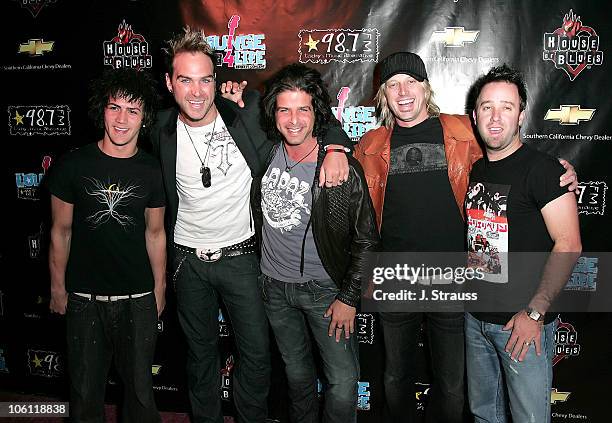 Toby Rand and Juke Kartel during 98.7 FM Lounge 4 Life Benefit Concert - Arrivals at House of Blues in Hollywood, California, United States.