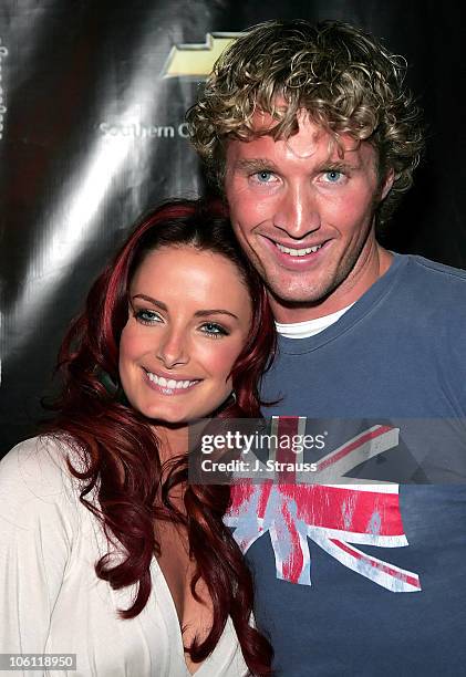 Kasie Head and Ryan Blair during 98.7 FM Lounge 4 Life Benefit Concert - Arrivals at House of Blues in Hollywood, California, United States.