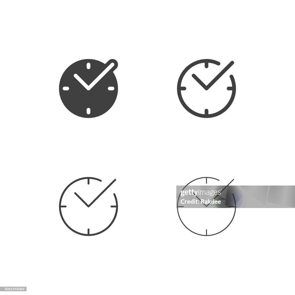 Checkmark Zeit Symbole - Multi Serie