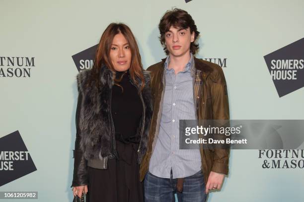 Mimi Nishikawa and Sascha Bailey attend the opening party of Skate at Somerset House with Fortnum & Mason on November 13, 2018 in London, England....