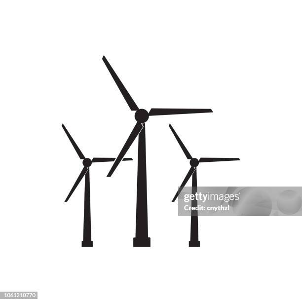 stockillustraties, clipart, cartoons en iconen met wind turbine-pictogram - molentje