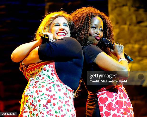 Marissa Jaret Winokur and Jennifer Leigh Warren perform during the 8th annual "What A Pair" to benefit the John Wayne Cancer Institute at The Broad...