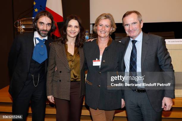 1st Vice-President of the Parliamentary Office for the Evaluation of Scientific and Technological Options, Cedric Villani, Actress Juliette Binoche,...