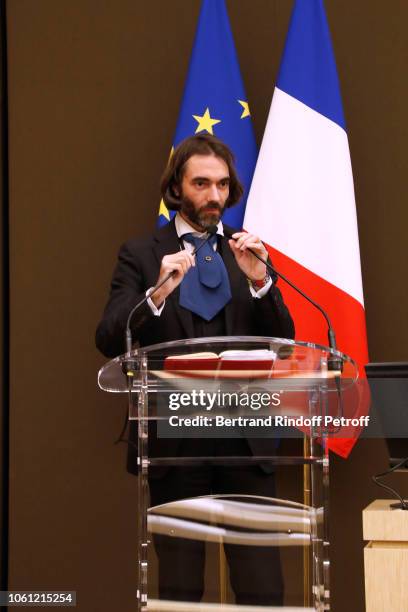 1st Vice-President of the Parliamentary Office for the Evaluation of Scientific and Technological Options, Cedric Villani attends the Private...