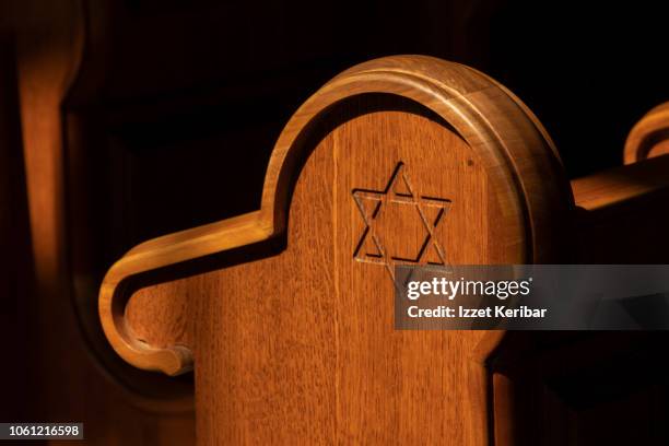 old renovated synagogue interior in mad, tokaj region, hungary - synagoga bildbanksfoton och bilder