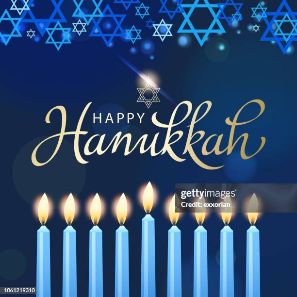 hanukkah festival of light - hanoukka stock illustrations